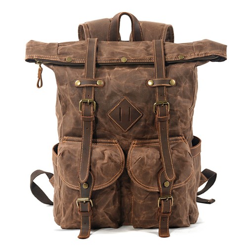 Motorcycle backpack canvas - backpack,